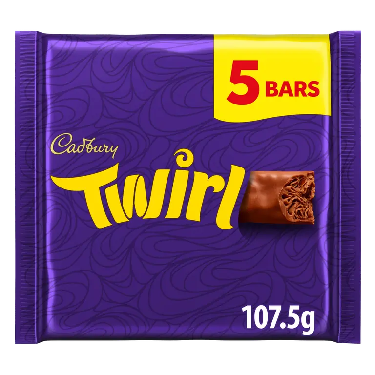 Cadbury Twirl Milk Chocolate 5 Pack Multipack 107.5 g
