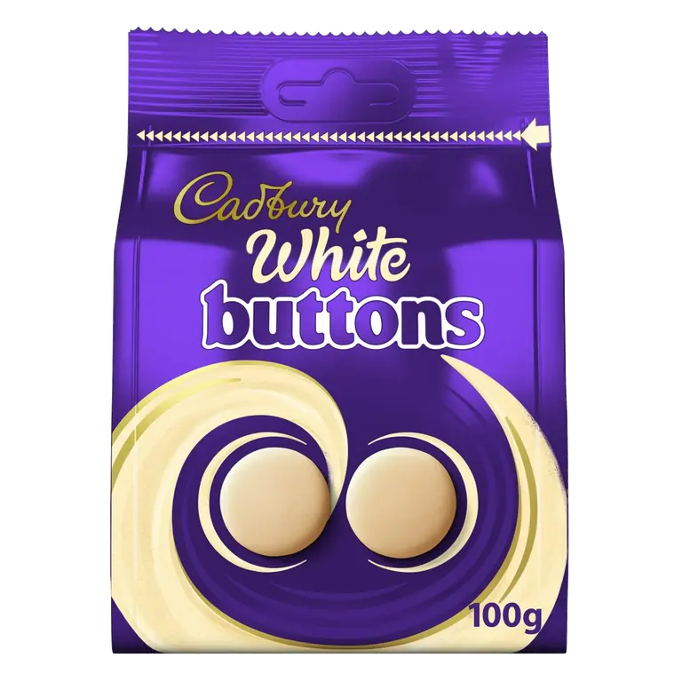 White Buttons Chocolate Pouch 100g