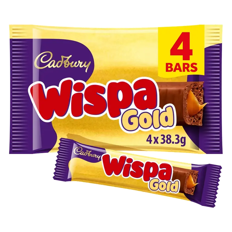 Wispa Gold Chocolate Bar 4 Pack Multipack
