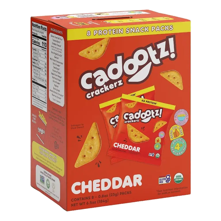 cadootz Cheddar Crackers Multipack, 6.5oz/8ct