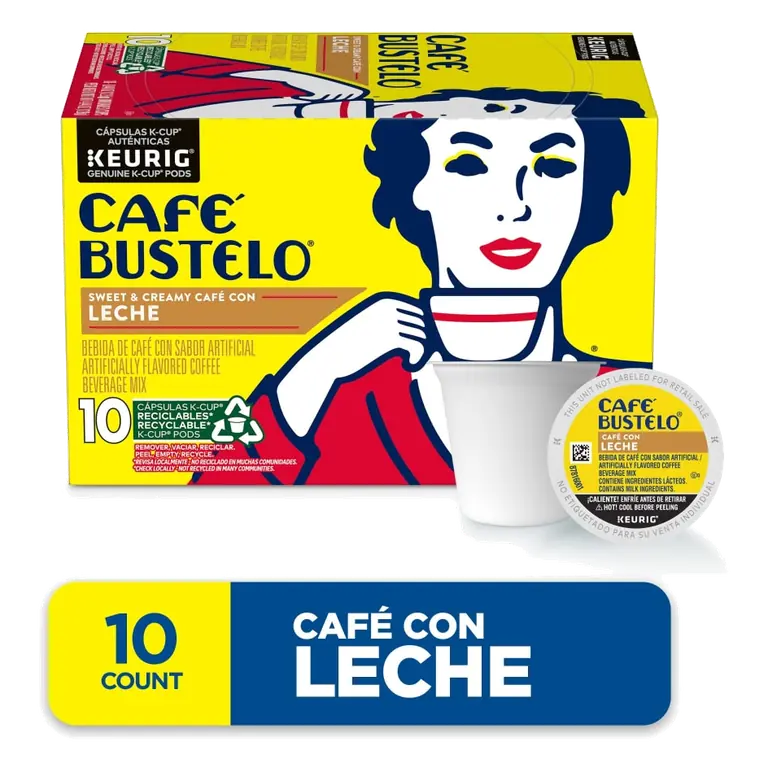 Sweet & Creamy Cafe Con Leche Flavored Coffee Beverage Mix K-Cup Pods