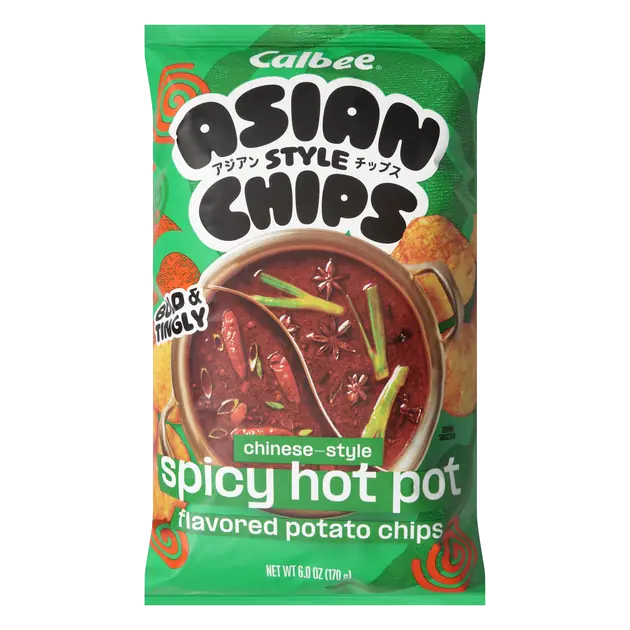 Calbee Asian Style Chips, Chinese-Style Spicy Hot Pot Potato Chips