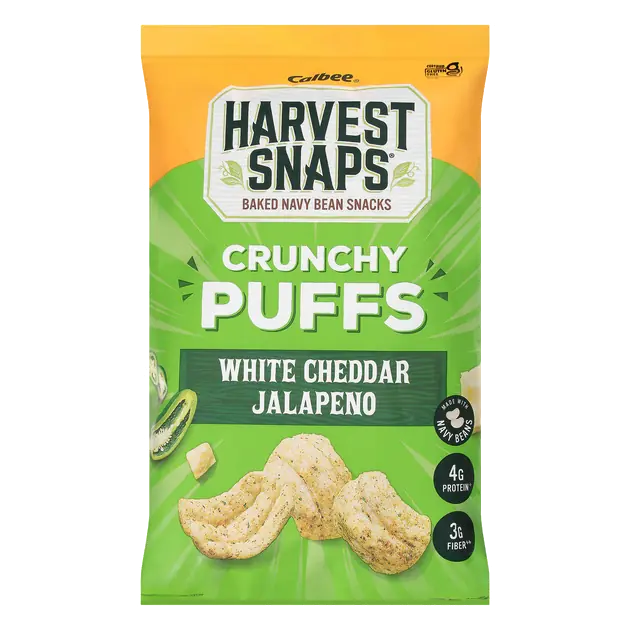 White Cheddar Jalapeno Baked Navy Bean Snacks