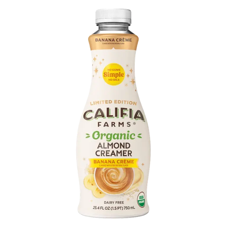 Califia Farms Organic Banana Creme Almond Milk Coffee Creamer, 25.4 fl oz