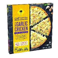Roasted Garlic Chicken Frozen Pizza with Crispy Thin Crust