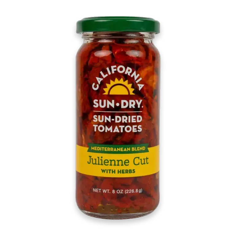 Sun-Dried Julienne Tomatoes in Oil with Herbs
