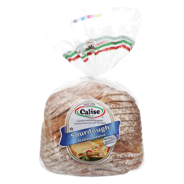 Italian Round Sourdough Bread Sliced