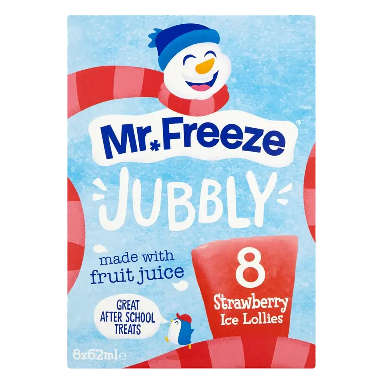 Jubbly Strawberry Ice Lollies