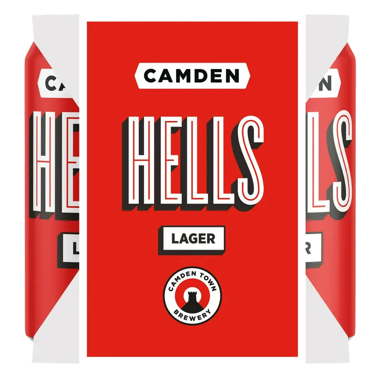 4 x 440ml Hells Lager Beer Cans