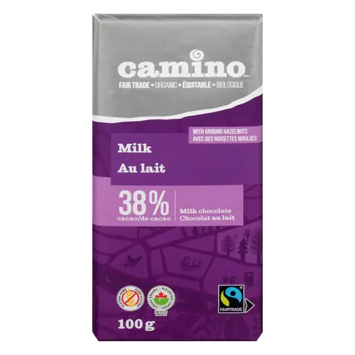 Organic Gluten-Free Milk Chocolate Bar With Hazelnut 100 g