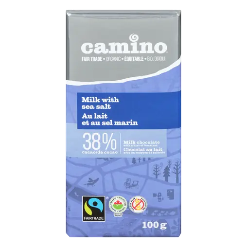 Organic Milk Chocolate Bar Sea Salt 100 g
