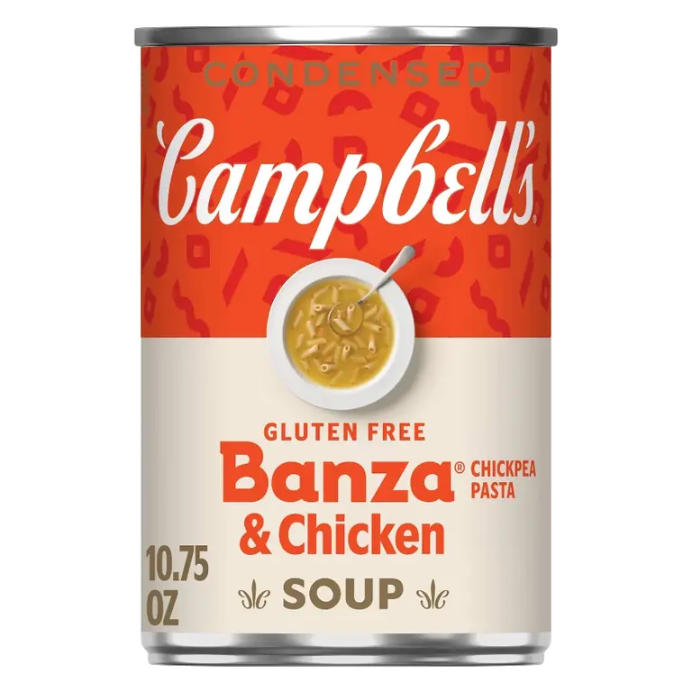 Campbell's Chicken and Banza Pasta Soup, 10.75oz: Gluten-Free, No High Fructose Corn Syrup, Contains Egg