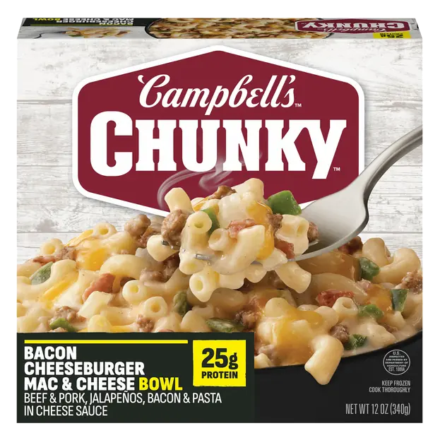 Bacon Cheeseburger Mac & Cheese Bowl Frozen Meal