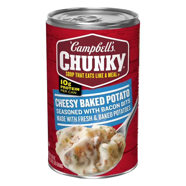 Baked Potato with Cheddar & Bacon Bits Soup
