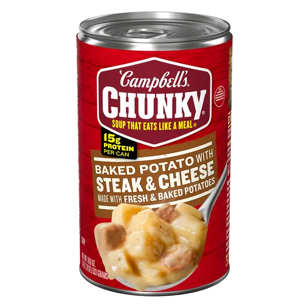 Baked Potato with Steak & Cheese Soup