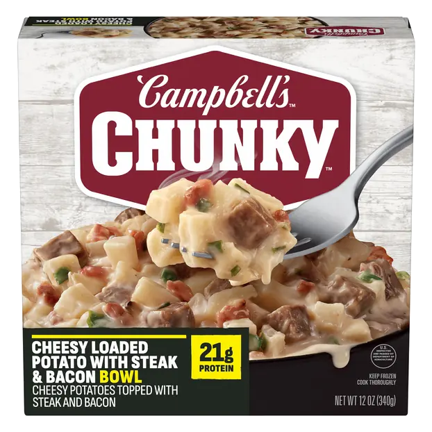 Cheesy Loaded Potato Steak & Bacon Bowl Frozen Meal