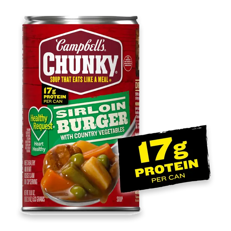 Chunky Healthy Request Sirloin Burger with Country Vegetables Soup