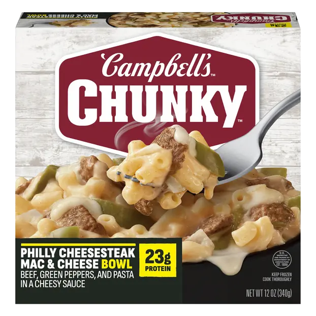 Philly Cheesesteak Mac & Cheese Bowl Frozen Meal