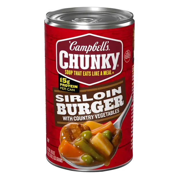 Sirloin Burger with Country Vegetables Soup