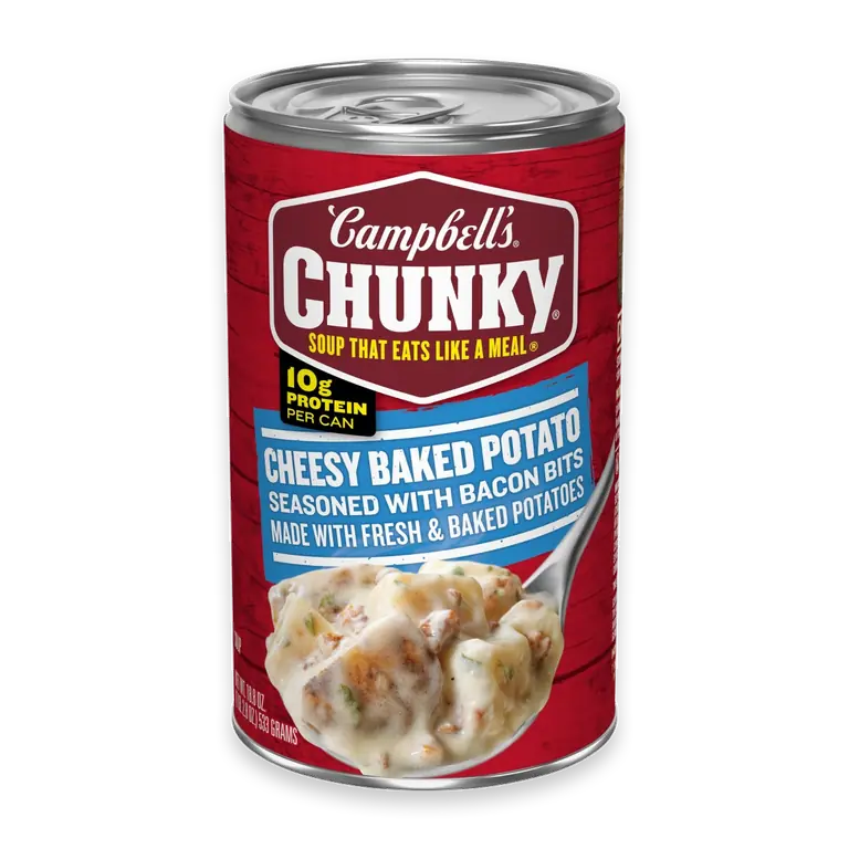 Chunky Soup Baked Potato With Cheddar And Bacon Bits Soup