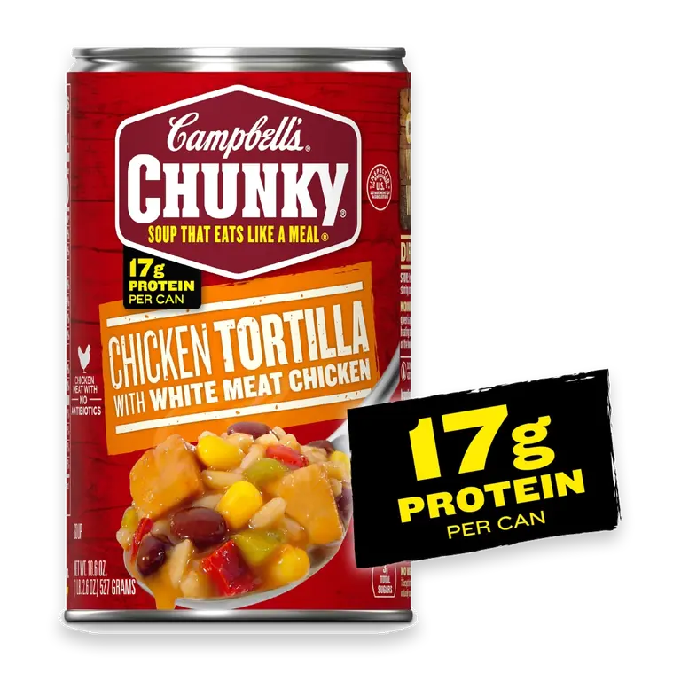 Chunky Soup Chicken Tortilla Soup with Grilled White Meat Chicken 18.6 Oz Can