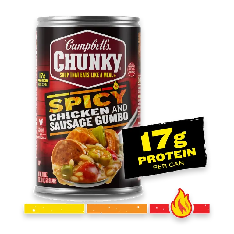 Chunky Spicy Chicken and Sausage Gumbo 18.8 oz Can