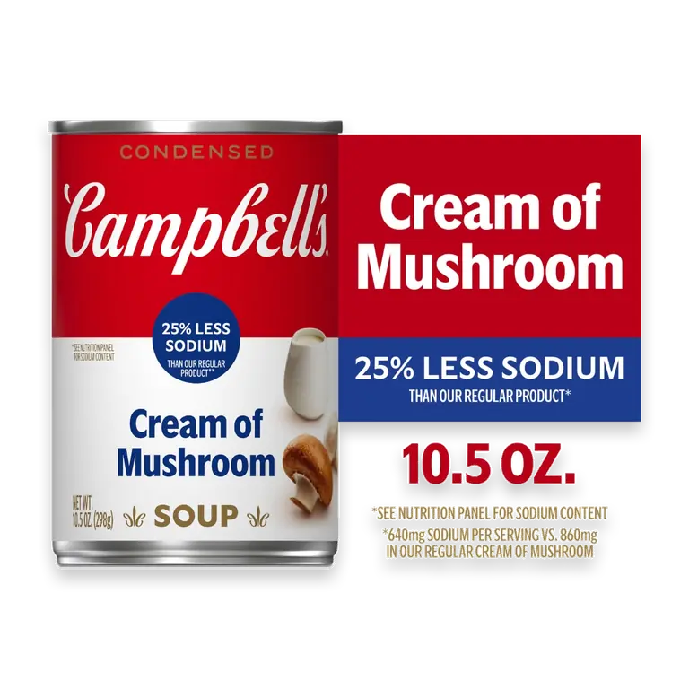 Condensed 25% Less Sodium Cream Of Mushroom Soup
