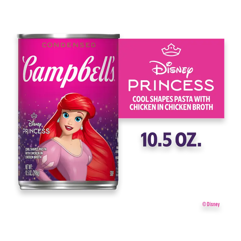 Condensed Kids Soup Disney Princess Cool Shapes Pasta