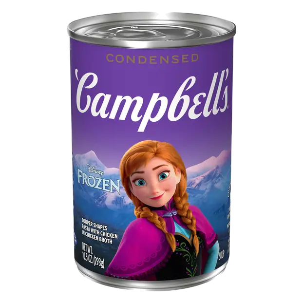 Disney Frozen II Shaped Pasta with Chicken Condensed Soup