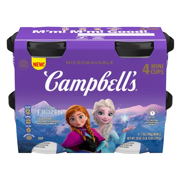 Disney Frozen Souper Shapes Pasta with Chicken in Broth - 4 ct