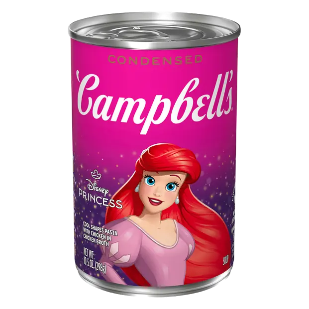 Disney Princess Shaped Pasta with Chicken Condensed Soup