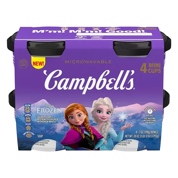 Microwavable Disney Frozen Mini Cups Soup