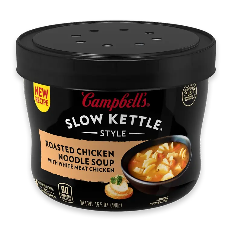 Slow Kettle Style Roasted Chicken Noodle Soup With White Meat Chicken 15.5 oz Bowl