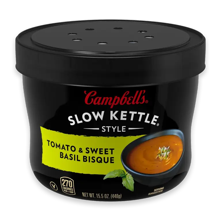 Slow Kettle Style Tomato & Sweet Basil Bisque 15.5 oz Microwavable Bowl