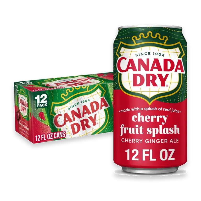 Fruit Splash Cherry Ginger Ale Soda Cans