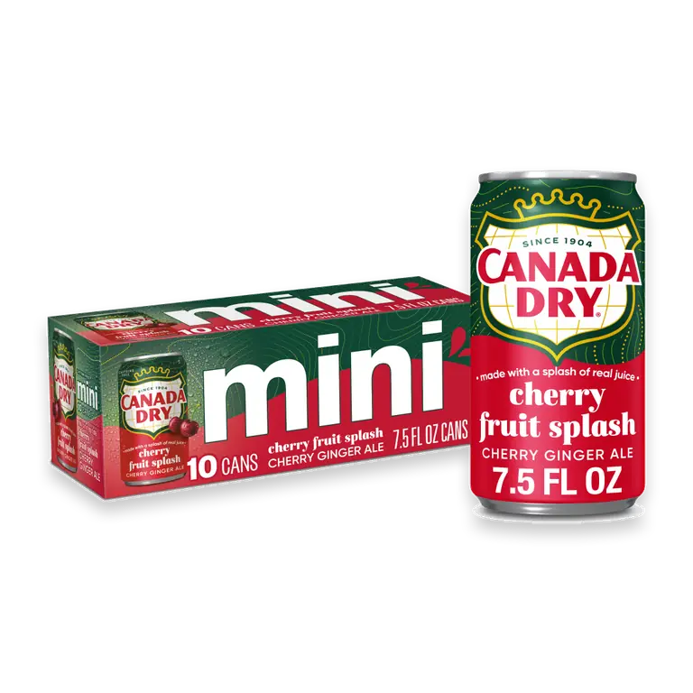 Fruit Splash Cherry Ginger Ale Soda Mini Cans