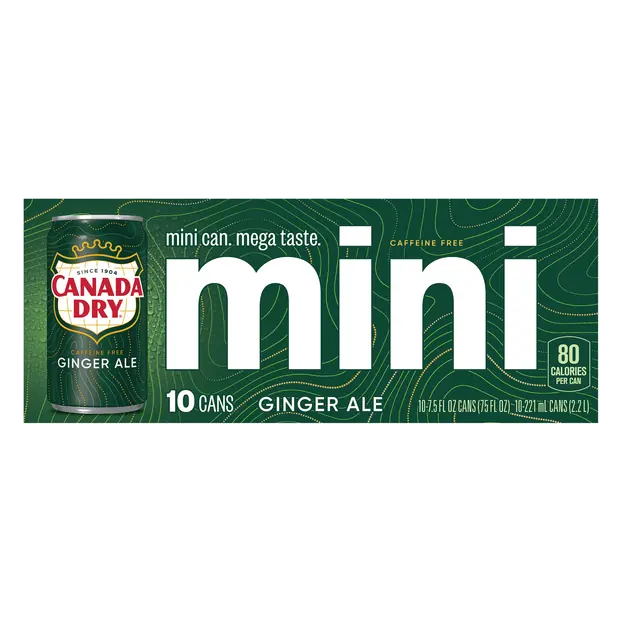 Ginger Ale Soda Caffeine Free Mini - 10 pk