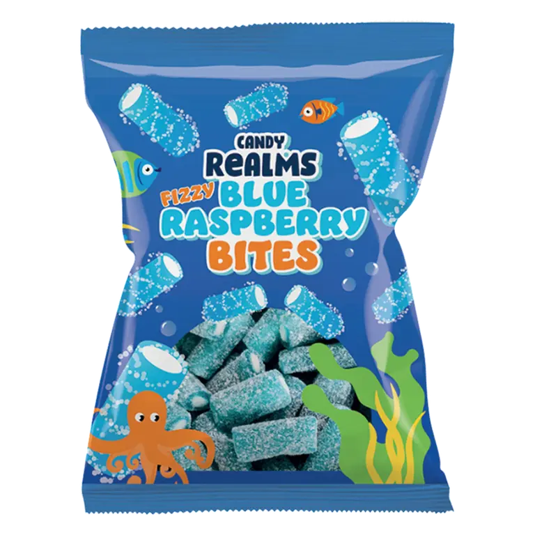 Candy Realms Fizzy Blue Raspberry Bites 170g