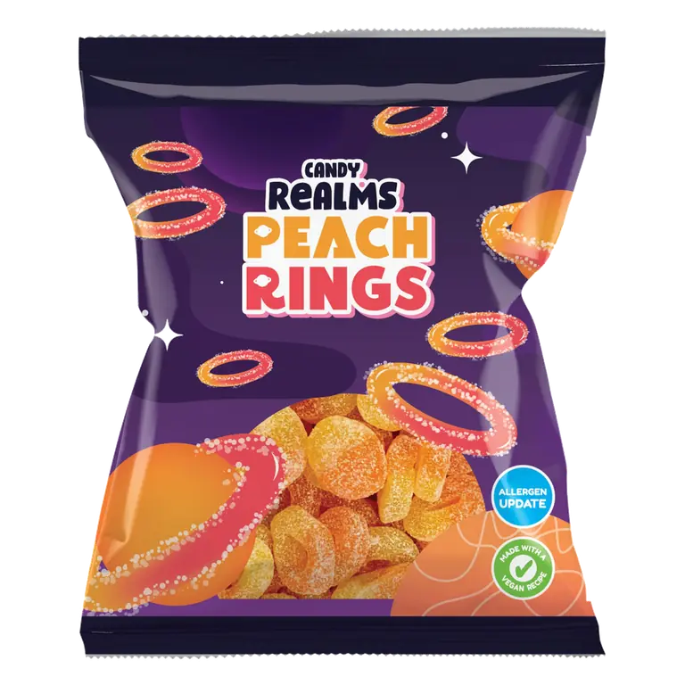 Candy Realms Peach Rings 190g