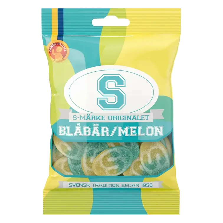 Godis S-Märke Blåbär melon 80g