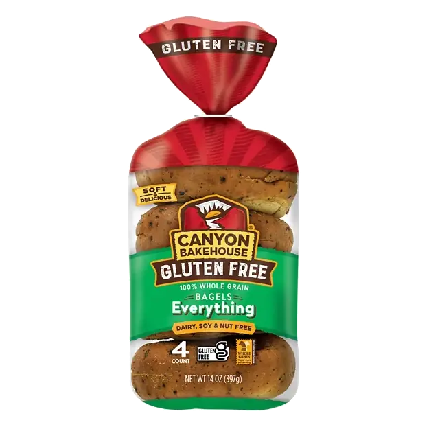 Gluten Free 100% Whole Grain Everything Bagels