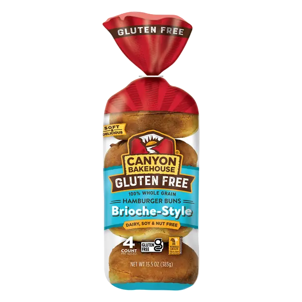 Gluten Free Brioche-Style Hamburger Buns - 4 ct