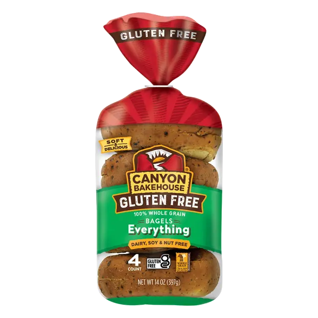 Gluten Free Everything Bagels - 4 ct Frozen