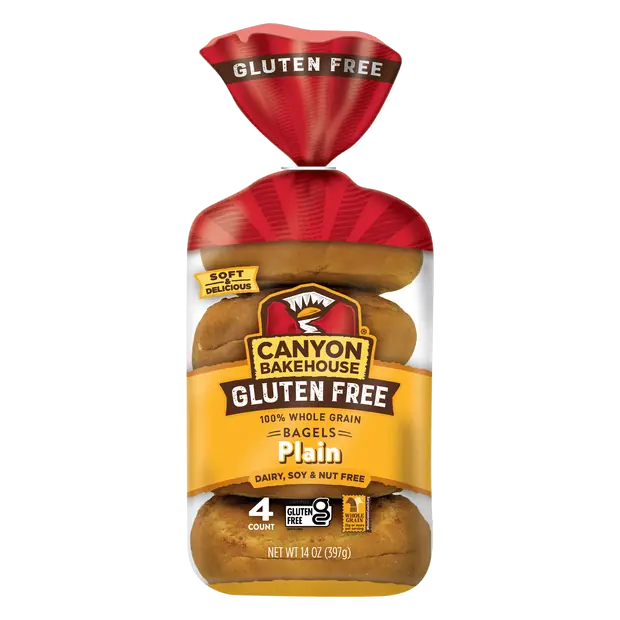 Gluten Free Plain Bagels - 4 ct Frozen