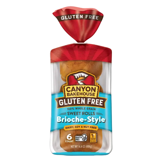 Gluten Free Whole Grain Brioche Style Sweet Rolls - 6 ct