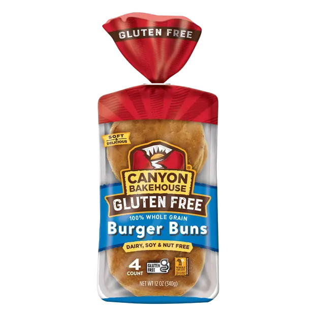 Gluten Free Whole Grain Hamburger Buns - 4 ct