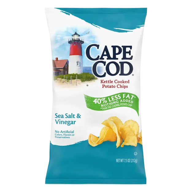 40% Less Fat Sea Salt & Vinegar Kettle Cooked Potato Chips