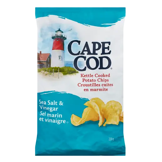 Kettle Cooked Potato Chips Sea Salt & Vinegar 220 g