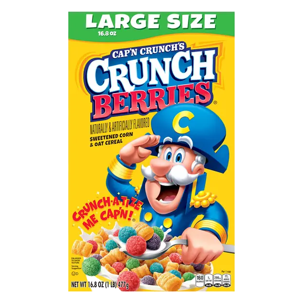 Cap'n Crunch's Crunch Berries Sweetened Corn & Oat Cereal Large Size