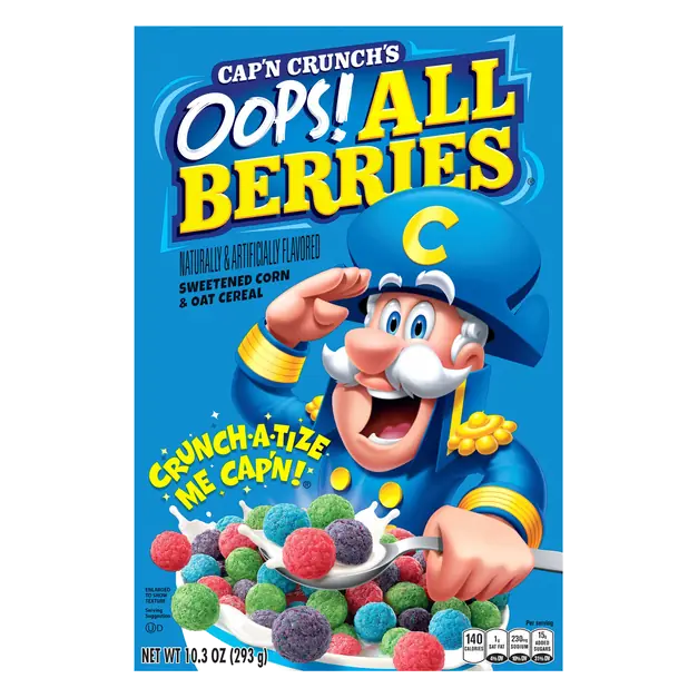 Cap'n Crunch's OOPS! All Berries Sweetened Corn & Oat Cereal